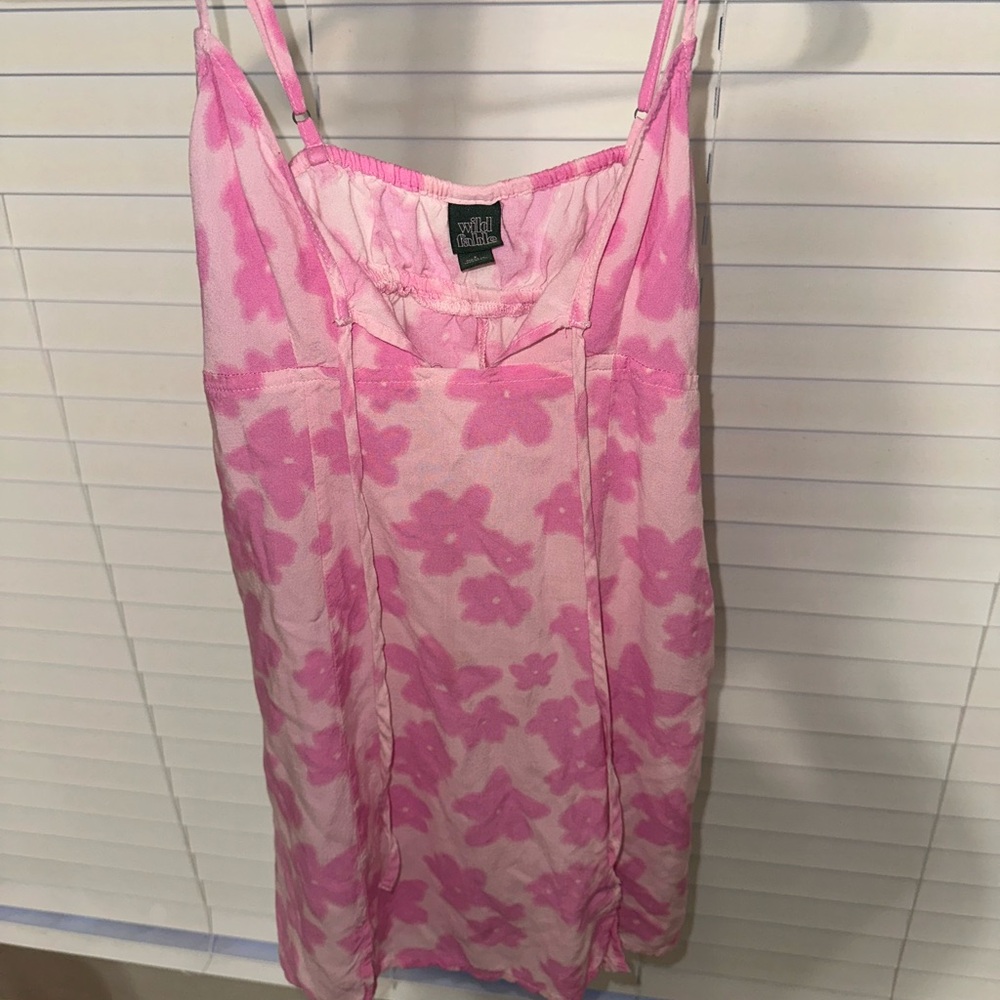 Pink Floral Slip Dress